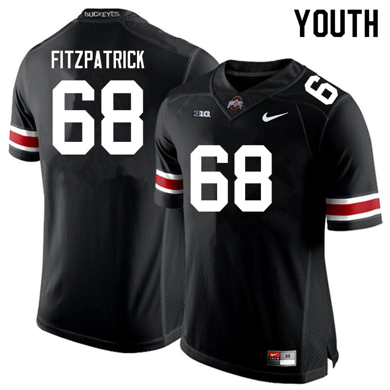 Ohio State Buckeyes George Fitzpatrick Youth #68 Black Authentic Stitched College Football Jersey